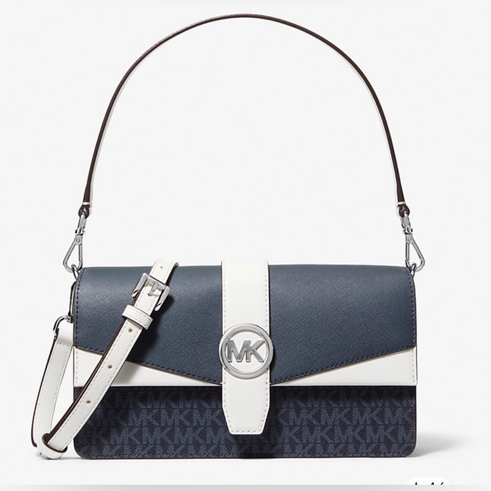 Greenwich‎ Medium Signature Logo Convertible Shoulder Bag originally $328